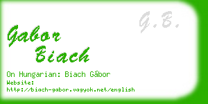 gabor biach business card