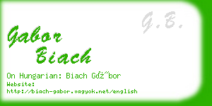 gabor biach business card